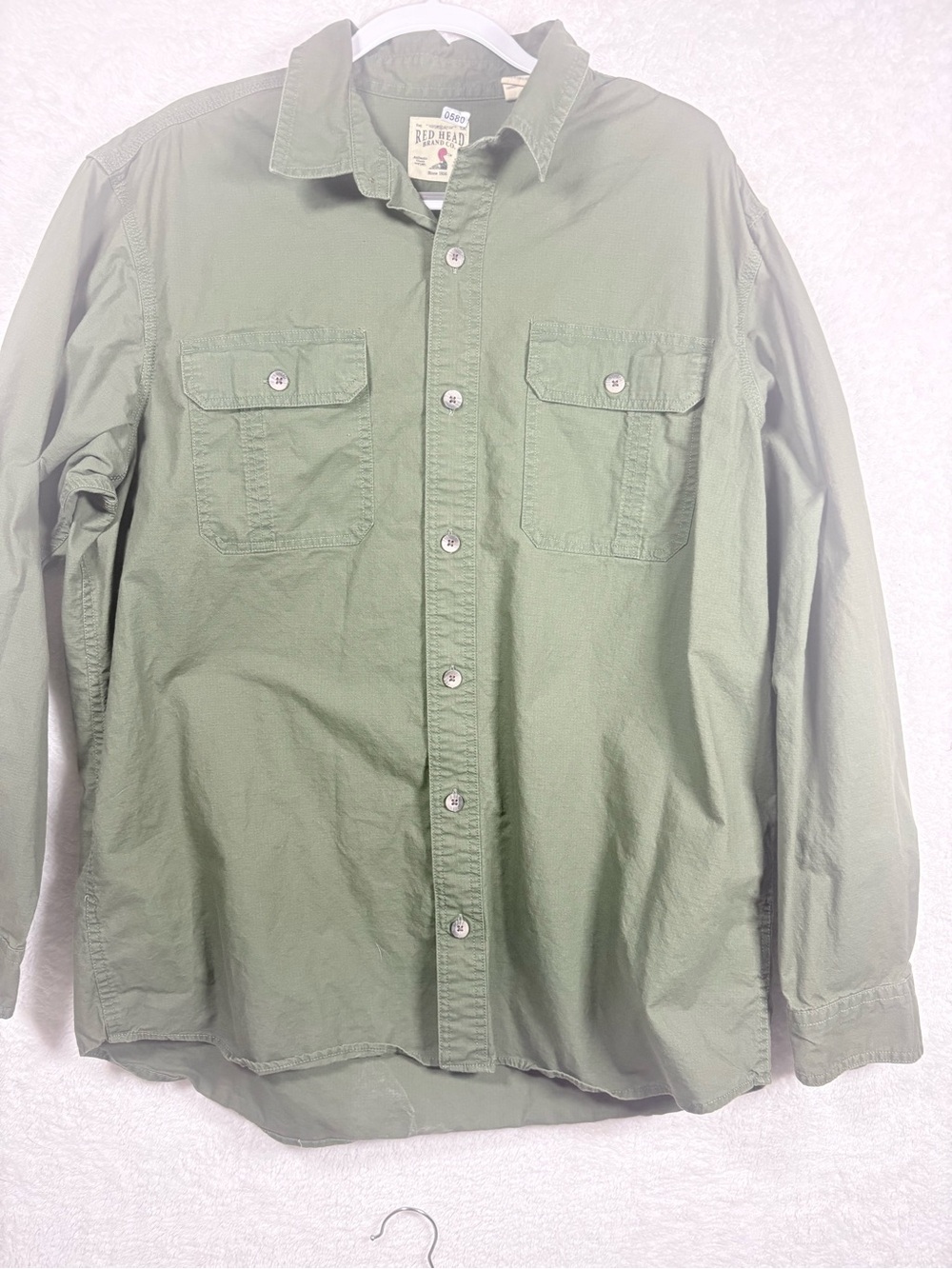 RedHead Olive Green Men's Button-Down Shirt XL 0579